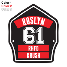 FD Helmet Shield Sticker (Three Color) Style 3