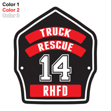 FD Helmet Shield Sticker (Three Color) Style 2