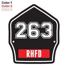FD Helmet Shield Sticker (Three Color) Style 4
