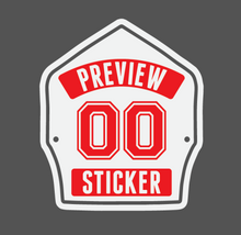 FD Chief Helmet Shield Sticker (Two Color)