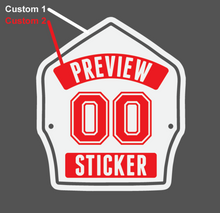 FD Chief Helmet Shield Sticker (Two Color)