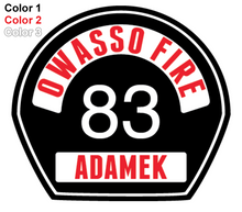 FD Helmet Shield Sticker (Three Color) Style 5