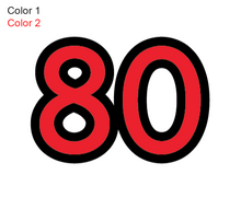 1.5" Number Sticker