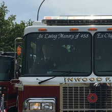 Firetruck Windshield Letters